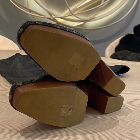 JACQUEMUS LEATHER CLOG BOOTS - Picture 10 of 15